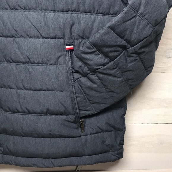 tommy jeans oversized tube quilted coat